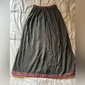 Whimsigoth Midi Skirt w Pockets Handmade in Indonesia